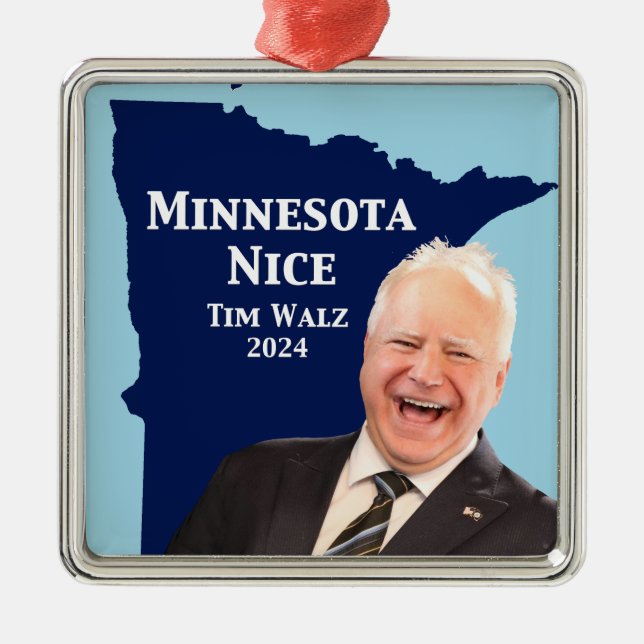 Adorno Metálico Minnesota Nice Tim Walz (Frente)