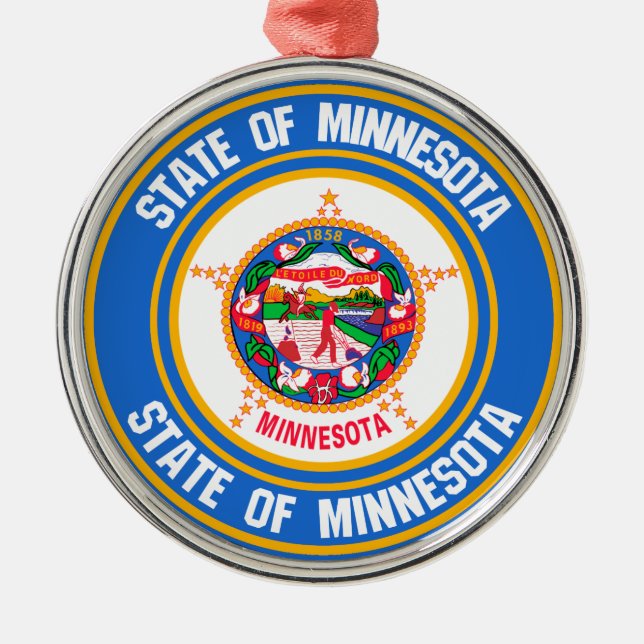 Adorno Metálico Minnesota Round Emblem (Frente)