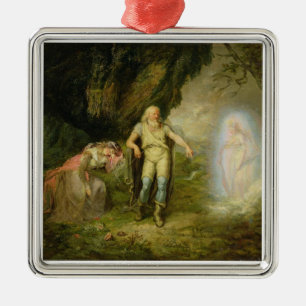 Adorno Metálico Miranda, Prospero y Ariel, de 'The Tempest' de