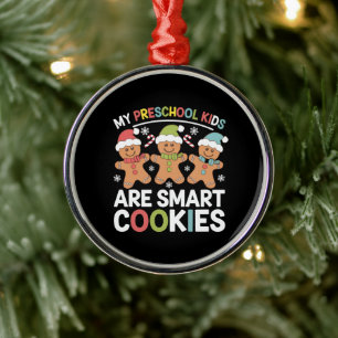 Adorno Metálico Mis niños de preescolar son profesores de cookies 