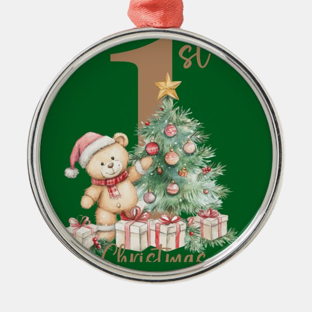 Adorno Metálico Mis primeros Navidades (Frente)