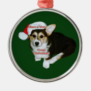 Adorno Metálico Mismo perrito Prem de Gimli del navidad del Corgi.