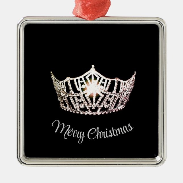 Adorno Metálico Miss America Style Crown Ornament (Frente)