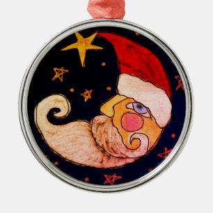 Adorno Metálico Mitad de la Luna Santa Resumen Arte