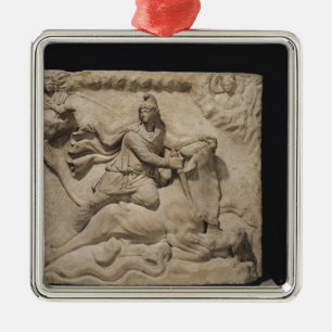 Adorno Metálico Mithras que sacrifica la Bull, 2do-3ro siglo