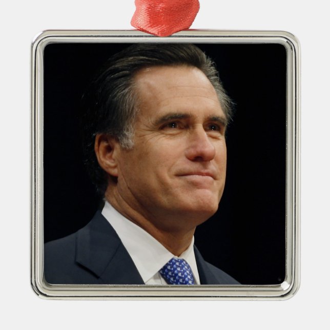 Adorno Metálico Mitt Romney Ornament (Frente)