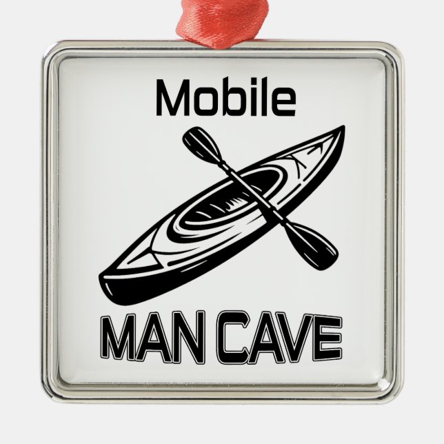 Adorno Metálico Mobile Man Cave Kayak (Frente)