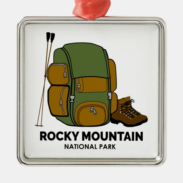 Adorno Metálico Mochila del Parque Nacional de las Montañas Rocosa (Frente)