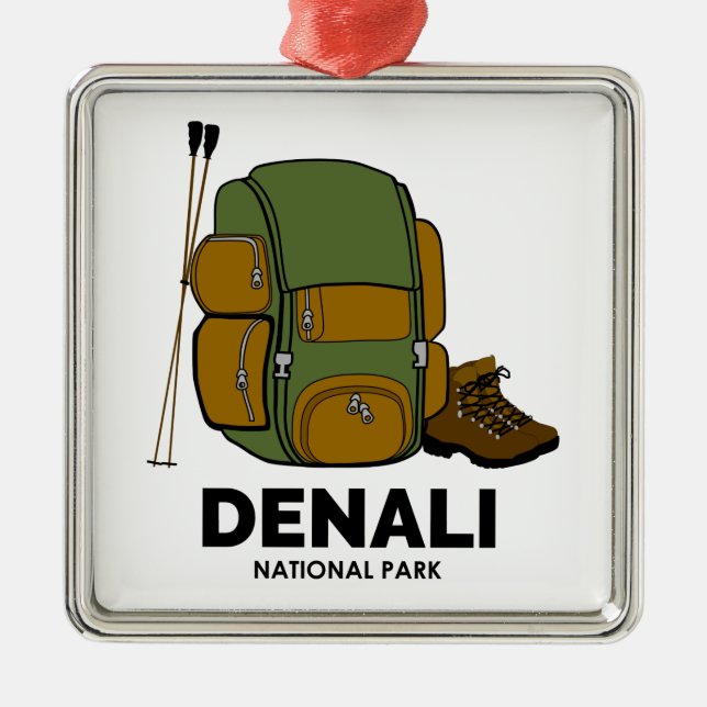 Adorno Metálico Mochila del parque nacional Denali (Frente)