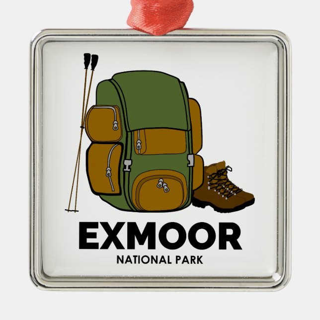 Adorno Metálico Mochila del Parque Nacional Exmoor (Frente)