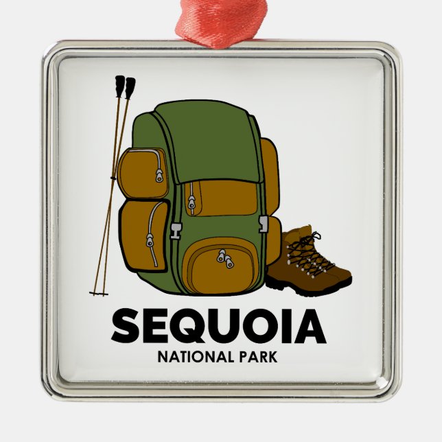 Adorno Metálico Mochila del Parque Nacional Sequoia (Frente)