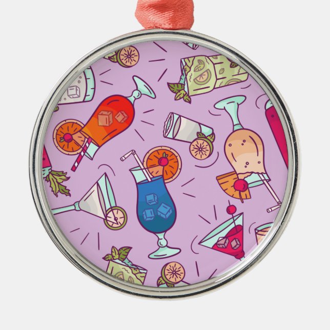 Adorno Metálico Modelo de cócteles reales y bebidas largas (Frente)