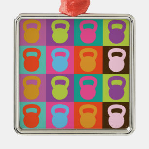 Adorno Metálico Modelo de Kettlebell