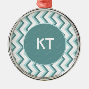 Adorno Metálico Modelo de zigzag de Chevron en verde menta