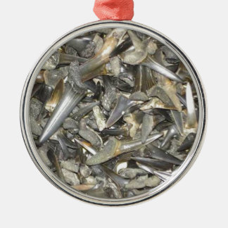 Adorno Metálico Modelo fósil de los dientes del tiburón