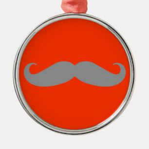Adorno Metálico Modelo gris del bigote