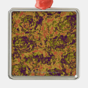 Adorno Metálico Modelo vibrante del camuflaje de la flor