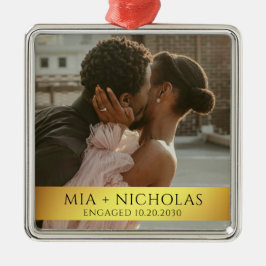 Adorno Metálico Modern Romantic Engagement Photo