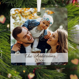 Adorno Metálico Moderna Personalizado de fotografía familiar elega