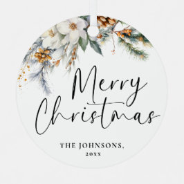 Adorno Metálico Moderna vegetación Fotos de la familia navideña Me