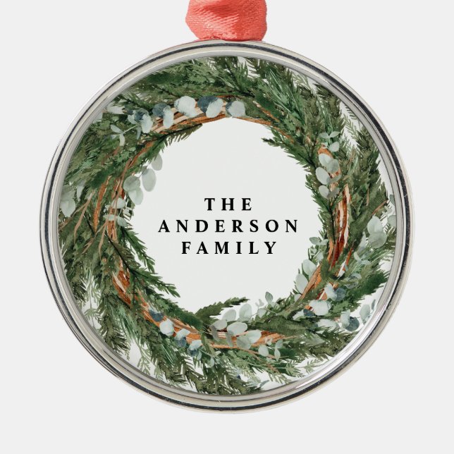 Adorno Metálico Moderno follaje mínimo fue escritura de paz vacaci (Frente)