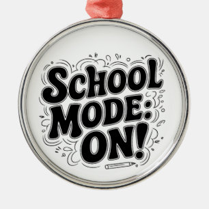Adorno Metálico Modo escolar: ¡ON! Diseño de inspiración vintage
