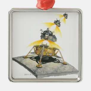 Adorno Metálico Módulo de Apolo 11 Eagle que saca de la luna