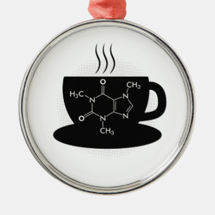 Adorno Metálico Molécula de cafeína química
