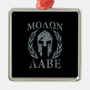 Adorno Metálico Molon Labe Grunge Spartan Armor