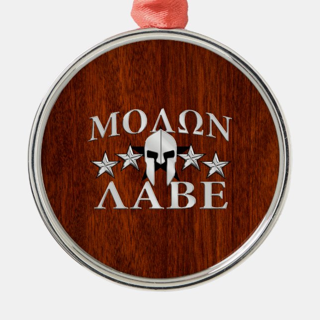 Adorno Metálico Molon Labe Spartan Warrior Helmet Mahogany (Frente)