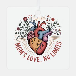 Adorno Metálico Mom’s Love, No Limits