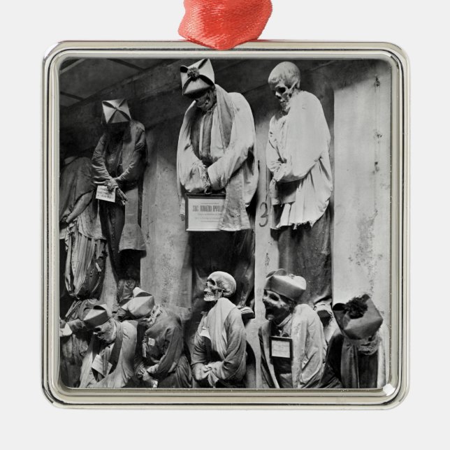 Adorno Metálico Momias de la catacumba en Palermo, Italia (Frente)