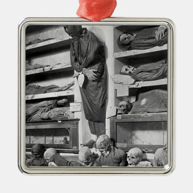 Adorno Metálico Momias en las catacumbas de Palermo, Italia (Frente)