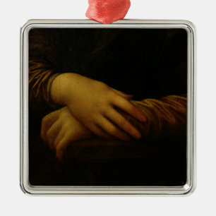Adorno Metálico Mona Lisa, detalle de sus manos, c.1503-06