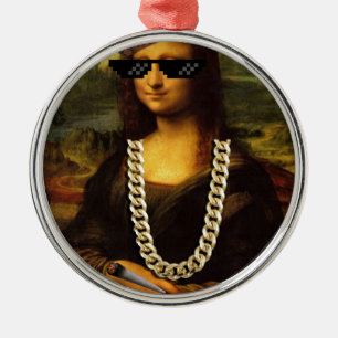 Adorno Metálico Mona Lisa Thug Life Art Life