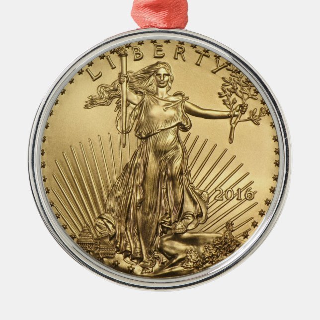 Adorno Metálico Moneda de oro (Frente)