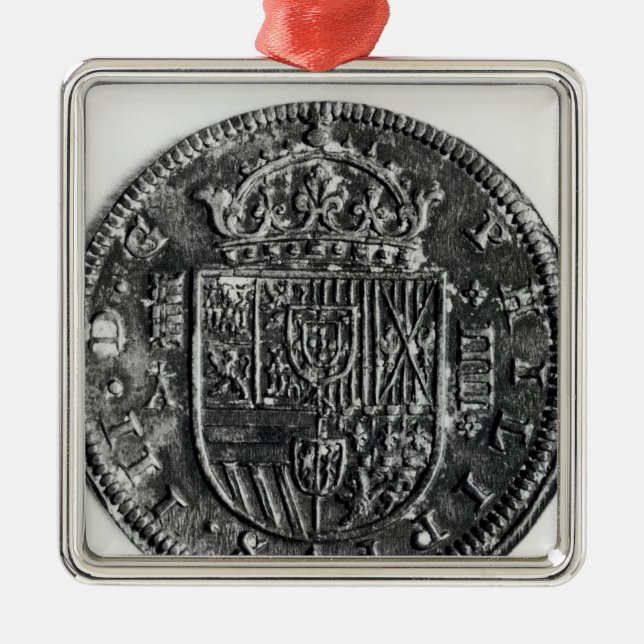 Adorno Metálico Moneda de plata (Frente)