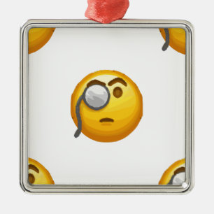 Adorno Metálico monóculo de emoji