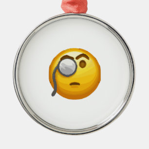 Adorno Metálico monóculo de emoji