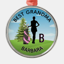 Monograma 3D del campo de golf Lady Golfer
