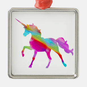 Adorno Metálico Monograma mágico con arco iris