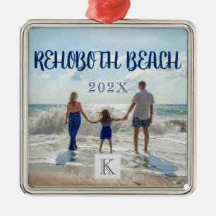 Adorno Metálico Monograma Rehoboth Beach Family Travel Souvenir