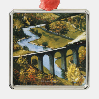 Adorno Metálico Monsal Dale, tren y viaducto British Rail