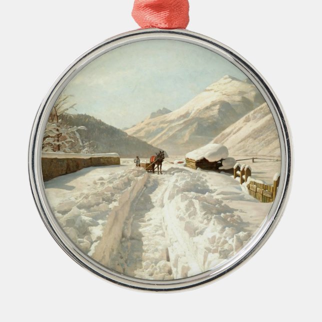 Adorno Metálico Monsted - Invierno en Ponte-Campovasto, Suiza (Frente)