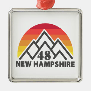 Adorno Metálico Montaña Retro New Hampshire 48