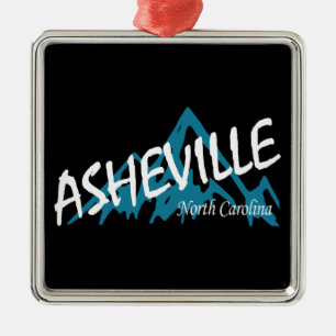 Adorno Metálico Montañas Asheville de Carolina del Norte