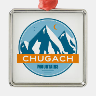 Adorno Metálico Montañas Chugach Alaska