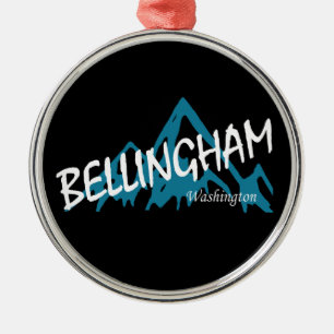 Adorno Metálico Montañas de Bellingham Washington