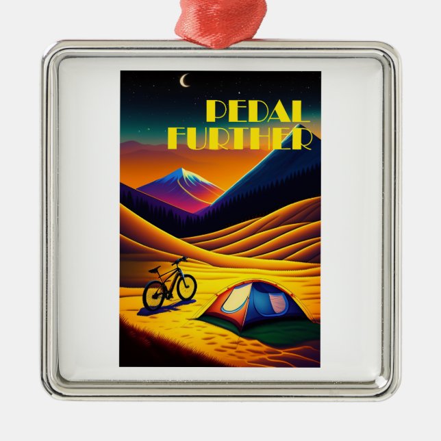 Adorno Metálico Montañas de Bikepacking más alejadas del pedal (Frente)