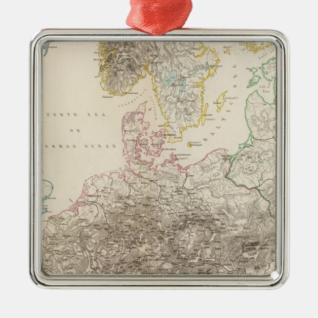 Adorno Metálico Montañas de Europa (Frente)